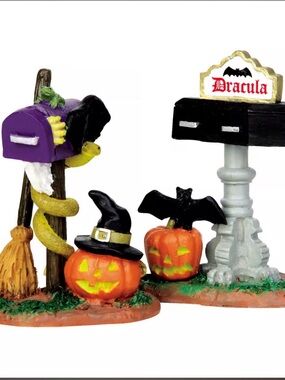 Monster Mailboxes" 2-piece accessory set from the Lemax Spooky Town